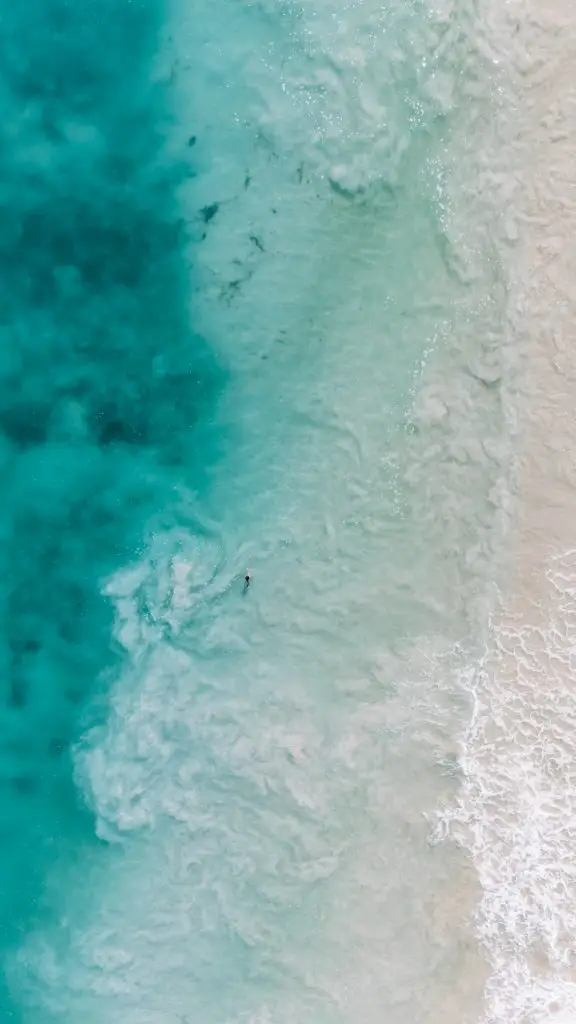 Turquoise waters of False Bay near Bliss Seaside Apartment in Kalk Bay, Cape Town.